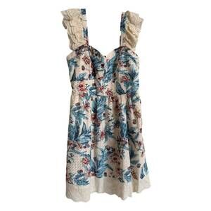 NEW JOY JOY women's lace trim bustier dress in eyelet